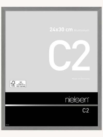 C2 Gris mat brossé 24 x 30 cm