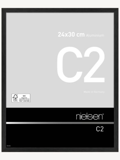 C2 Noir mat brossé 24 x 30 cm