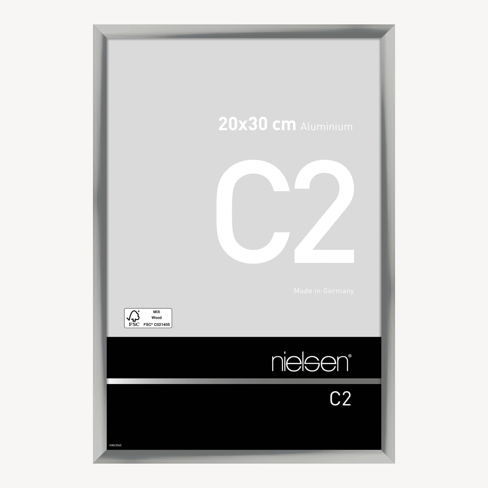 C2 Argent poli 20 x 30 cm