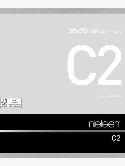 C2 Argent mat brossé 30 x 30 cm