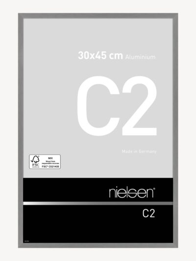 C2 Gris mat brossé 30 x 45 cm