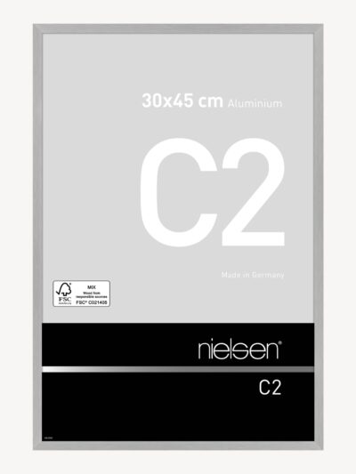 C2 Argent mat brossé 30 x 45 cm