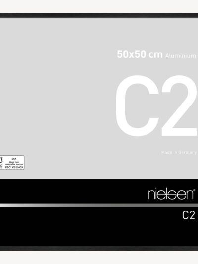 C2 Noir mat brossé 50 x 50 cm