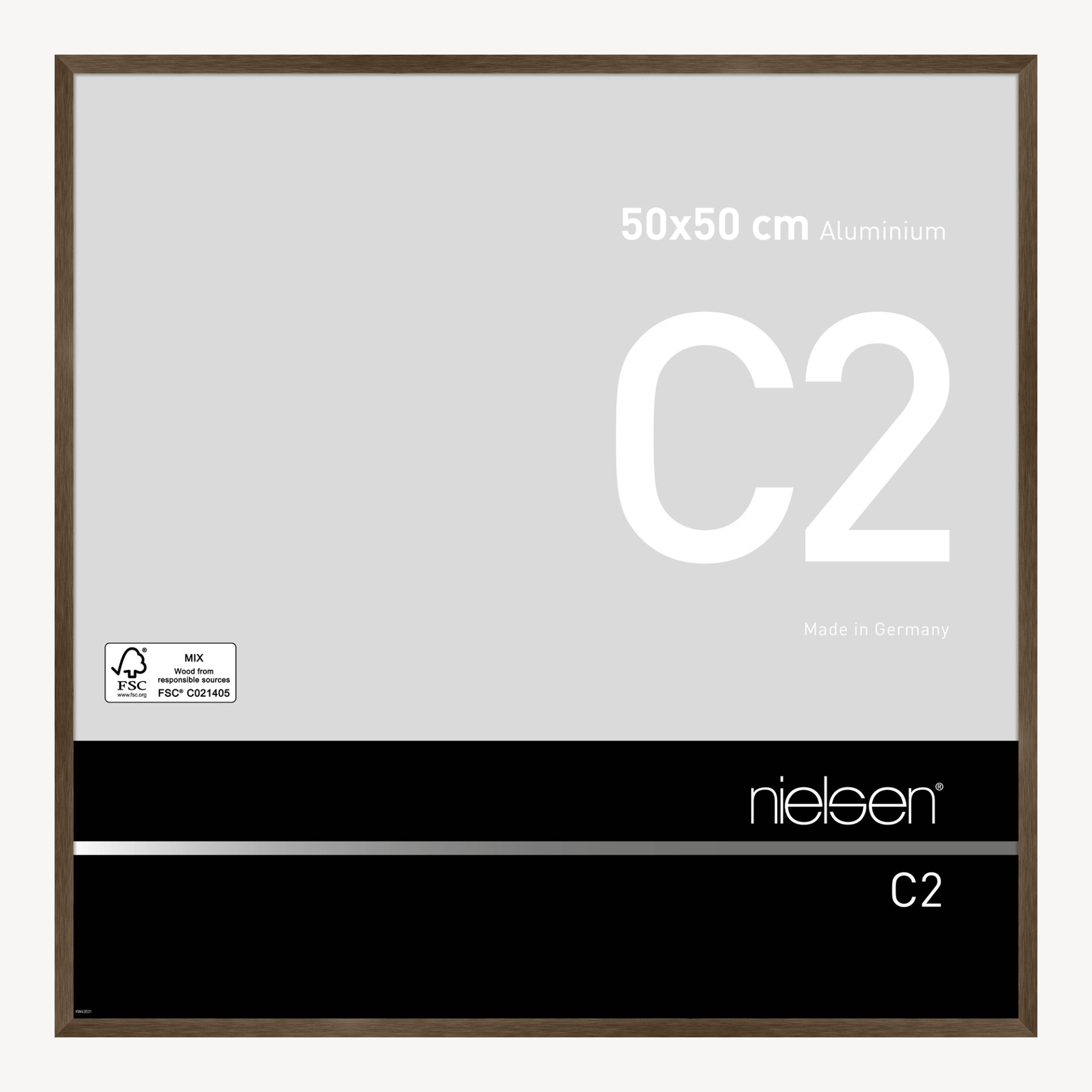 C2 Ambre mat brossé 50 x 50 cm