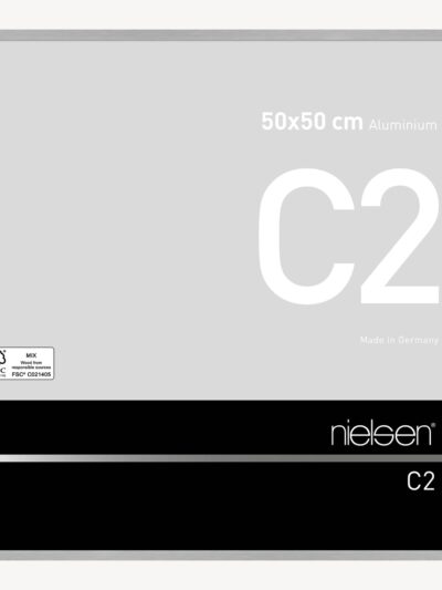 C2 Argent mat brossé 50 x 50 cm