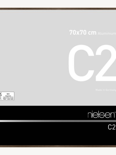 C2 Ambre mat brossé 70 x 70 cm