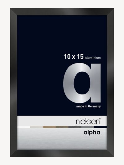 Alpha Noir anodisé brillant 10 x 15 cm