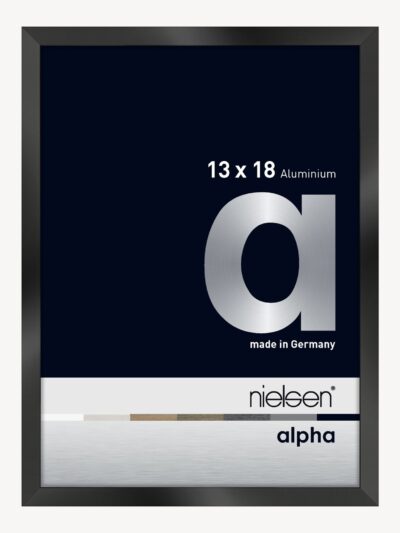 Alpha Noir anodisé brillant 13 x 18 cm