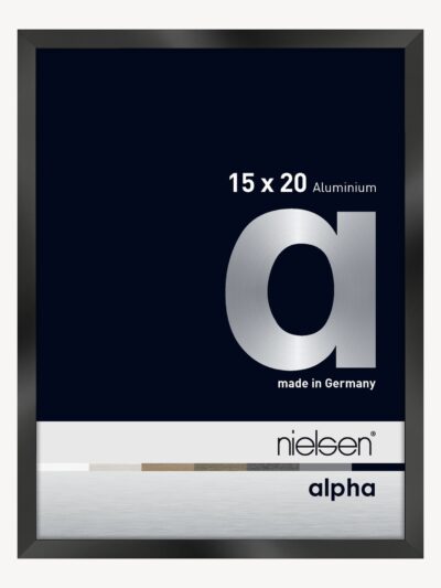 Alpha Noir anodisé brillant 15 x 20 cm