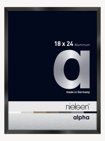 Alpha Noir anodisé brillant 18 x 24 cm