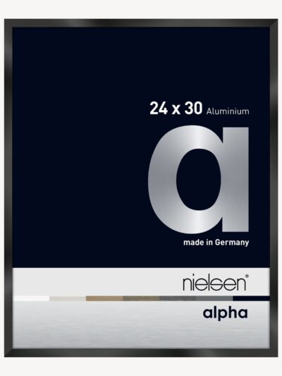 Alpha Noir anodisé brillant 24 x 30 cm