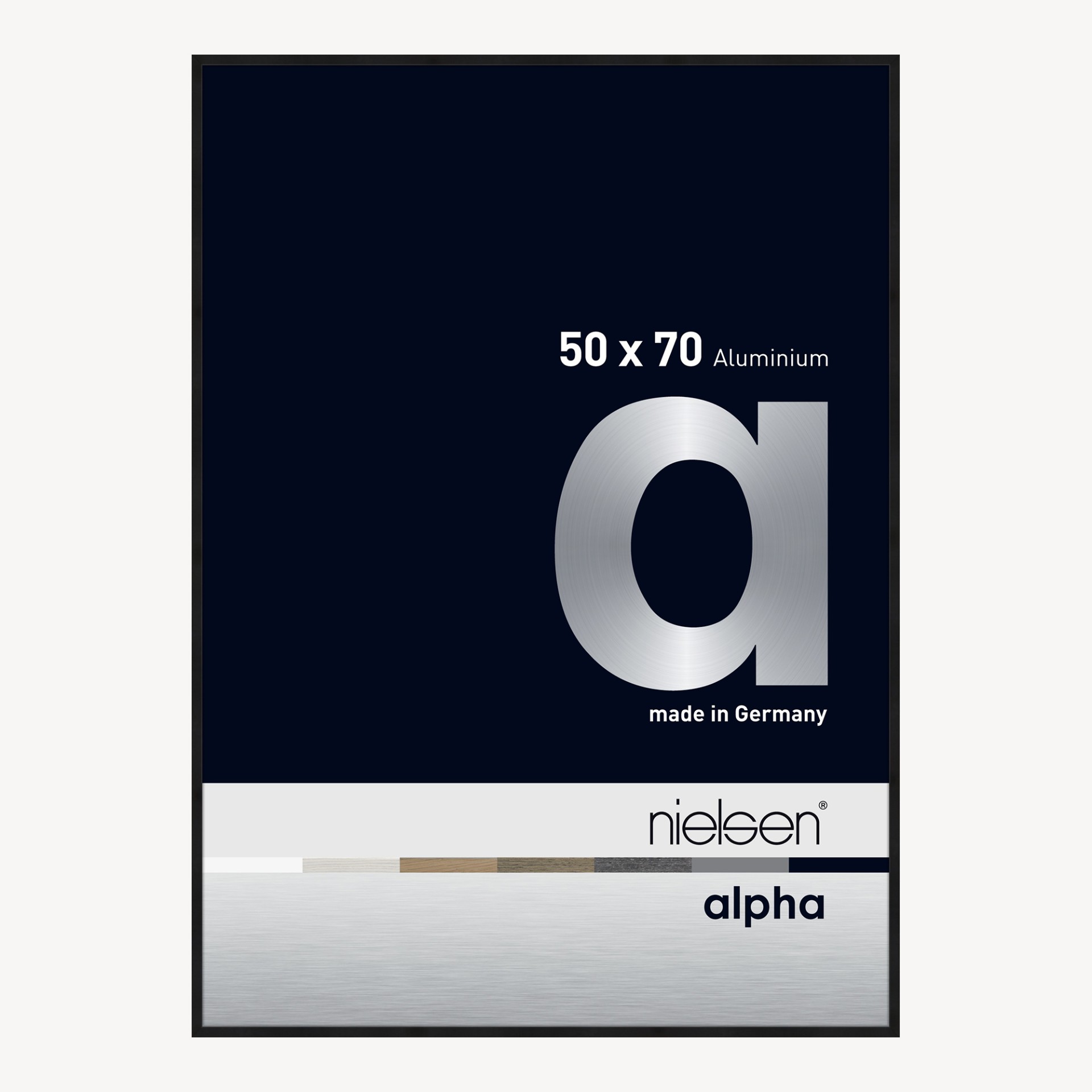 Alpha Noir anodisé mat 50 x 70 cm