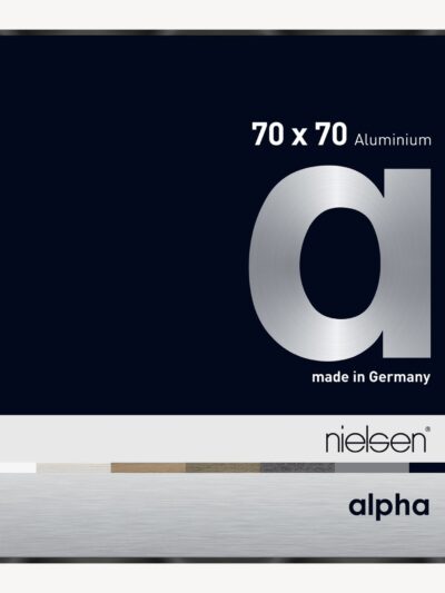 Alpha Noir anodisé brillant 70 x 70 cm